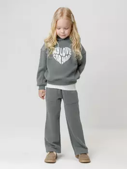 Брюки для девочек CROCKID, КР 400844, цвет - зеленый