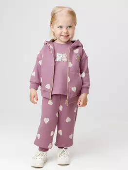 Брюки для девочек CROCKID, КР 400849, цвет - бордовый