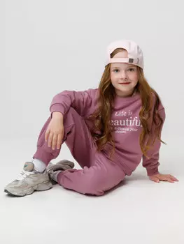 Брюки для девочек CROCKID, КР 400850, цвет - бордовый