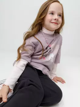 Брюки для девочек CROCKID, КР 400866, цвет - темно-серый