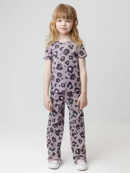 Брюки для девочек CROCKID, КР 400869, цвет - фиолетовый