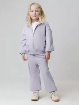 Брюки для девочек CROCKID, КР 400872, цвет - фиолетовый