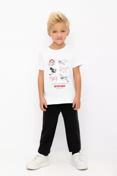 Брюки для мальчиков CROCKID, К 400457/1, цвет - черный