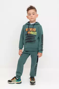 Брюки для мальчиков CROCKID, К 400702, цвет - зеленый