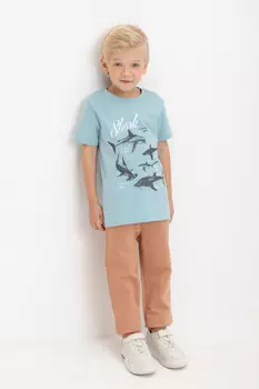 Брюки для мальчиков CROCKID, К 400704, цвет - коричневый