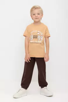 Брюки для мальчиков CROCKID, КП 400713, цвет - коричневый