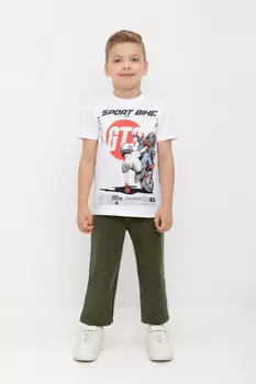 Брюки для мальчиков CROCKID, КП 400717, цвет - зеленый