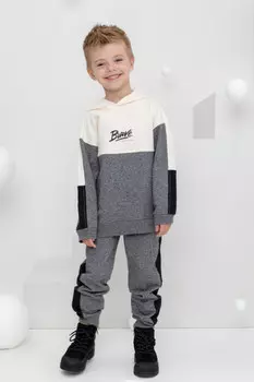 Брюки для мальчиков CROCKID, КР 400088, цвет - серый