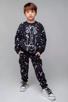 Брюки для мальчиков CROCKID, КР 400461, цвет - черный3