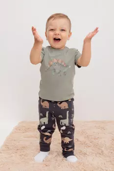 Брюки для мальчиков CROCKID, КР 400581, цвет - темно-серый