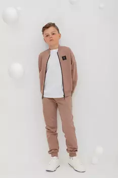 Брюки для мальчиков CROCKID, КР 400583, цвет - коричневый