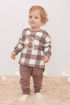 Брюки для мальчиков CROCKID, КР 400593, цвет - коричневый