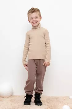 Брюки для мальчиков CROCKID, КР 400595, цвет - коричневый