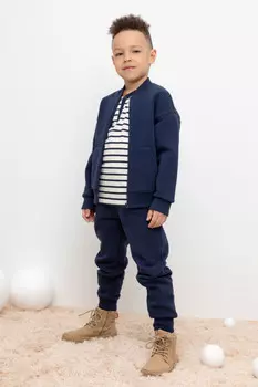 Брюки для мальчиков CROCKID, КР 400603, цвет - темно-синий