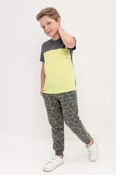 Брюки для мальчиков CROCKID, КР 400609, цвет - темно-серый