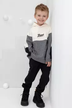 Брюки для мальчиков CROCKID, КР 400612, цвет - черный3