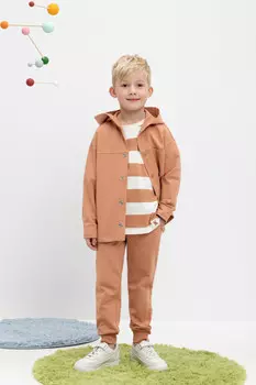 Брюки для мальчиков CROCKID, КР 400626, цвет - коричневый