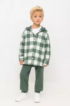 Брюки для мальчиков CROCKID, КР 400633, цвет - зеленый