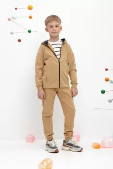 Брюки для мальчиков CROCKID, КР 400638, цвет - коричневый