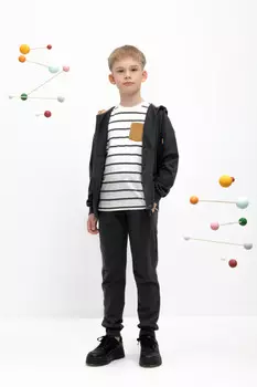 Брюки для мальчиков CROCKID, КР 400638, цвет - черный3