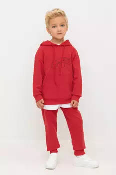 Брюки для мальчиков CROCKID, КР 400638, цвет - красный