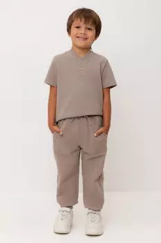 Брюки для мальчиков CROCKID, КР 400661-1, цвет - коричневый