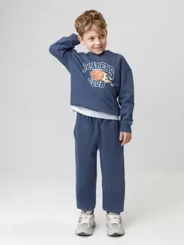 Брюки для мальчиков CROCKID, КР 400661, цвет - синий