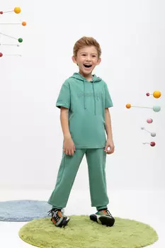 Брюки для мальчиков CROCKID, КР 400677, цвет - зеленый