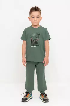 Брюки для мальчиков CROCKID, КР 400726, цвет - зеленый