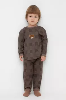 Брюки для мальчиков CROCKID, КР 400733, цвет - коричневый