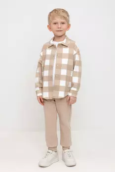 Брюки для мальчиков CROCKID, КР 400738, цвет - бежевый