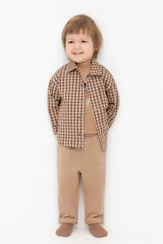 Брюки для мальчиков CROCKID, КР 400747, цвет - бежевый