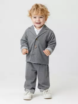 Брюки для мальчиков CROCKID, КР 400756, цвет - серый