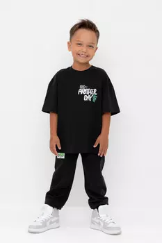 Брюки для мальчиков CROCKID, КР 400765-1, цвет - черный3