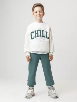 Брюки для мальчиков CROCKID, КР 400784, цвет - зеленый