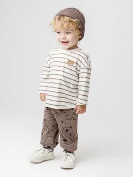 Брюки для мальчиков CROCKID, КР 400827, цвет - коричневый