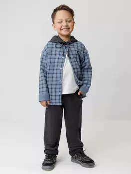 Брюки для мальчиков CROCKID, КР 400831, цвет - темно-серый