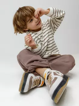 Брюки для мальчиков CROCKID, КР 400831, цвет - коричневый