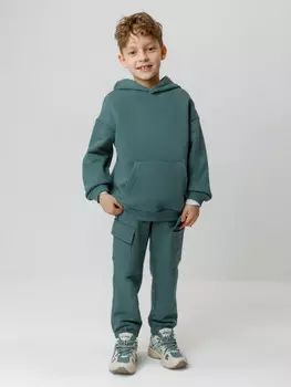 Брюки для мальчиков CROCKID, КР 400839, цвет - зеленый