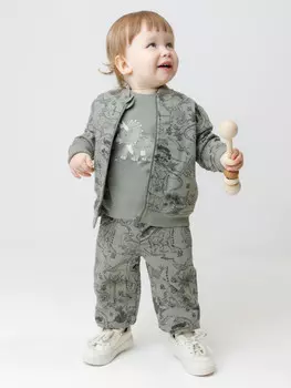 Брюки для мальчиков CROCKID, КР 400856, цвет - хаки