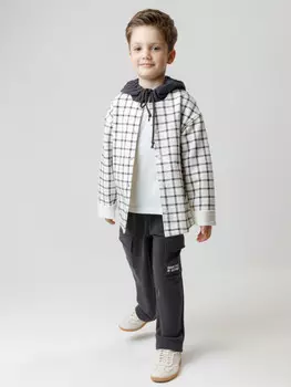 Брюки для мальчиков CROCKID, КР 400859, цвет - темно-серый