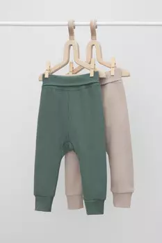 Брюки для новорожденных CROCKID, К 400715-2уп, цвет - зеленый
