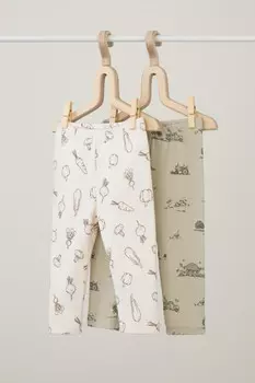 Брюки для новорожденных CROCKID, К 400716-2уп, цвет - зеленый