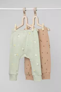 Брюки для новорожденных CROCKID, К 4718-2уп, цвет - бежевый