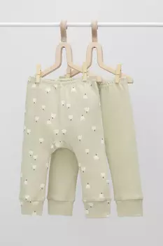 Брюки для новорожденных CROCKID, К 4718-2уп, цвет - зеленый