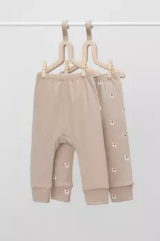 Брюки для новорожденных CROCKID, К 4718-2уп, цвет - бежевый