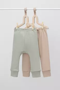 Брюки для новорожденных CROCKID, К 4718-2уп, цвет - бежевый