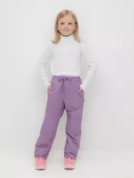 Брюки ветровочные детские из хлопка для девочек CROCKID, ВК 46015/25/6 УЗГ, цвет - бордовый