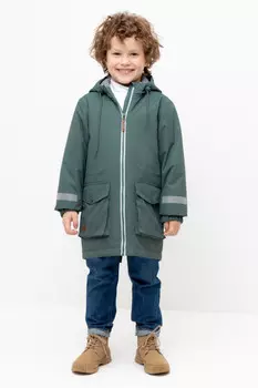 Демисезонная куртка для мальчика с утеплителем для мальчиков CROCKID, ВК 30147/3 УЗГ, цвет - зеленый