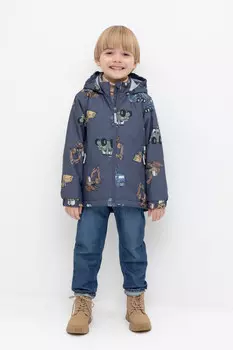 Демисезонная куртка для мальчика с утеплителем для мальчиков CROCKID, ВК 30135/н/4 Ал, цвет - синий